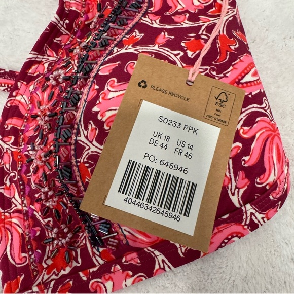Boden Bead Embellished Bikini Top set size 14 bik 16 - Picture 11 of 14